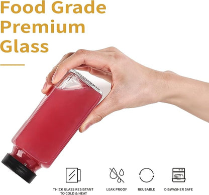 15 Pack 8 oz Glass Juice Bottles - Image 6