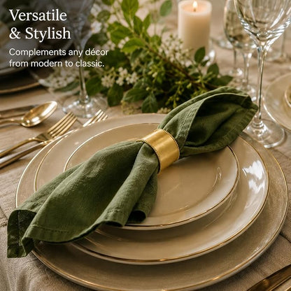 Premium Iron Napkin Rings Set of 12, Rustic Farmhouse Table Decor, Modern - Image 8
