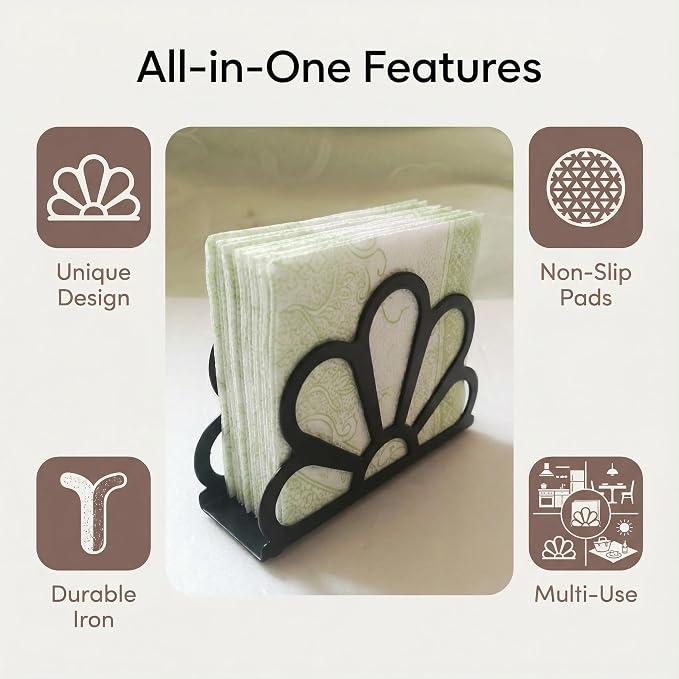 Black Napkin Holder | Easy to Carry Well Made Office Helper Meaningful Gifts - Image 6