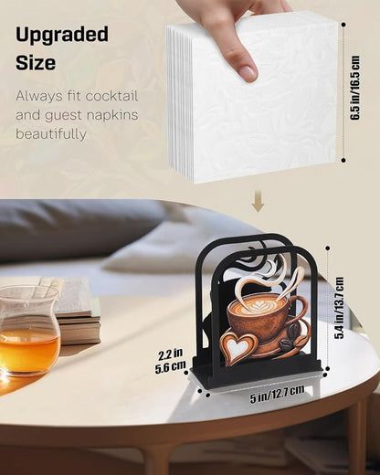 Uniclife Metal Napkin Holder for Table, Upright Standing Napkin Dispenser | - Image 2