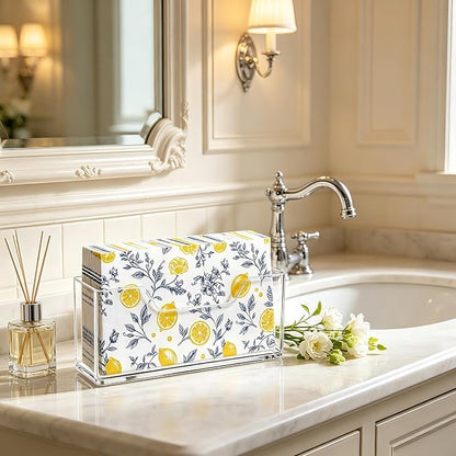 Kordory Clear Acrylic Vertical Guest Towel Holder, Medium Napkin Holder | - Image 7