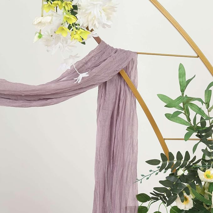 Efavormart 20ft Violet Amethyst Gauze Cheesecloth Wedding Arch Drapery Fabric - Image 6