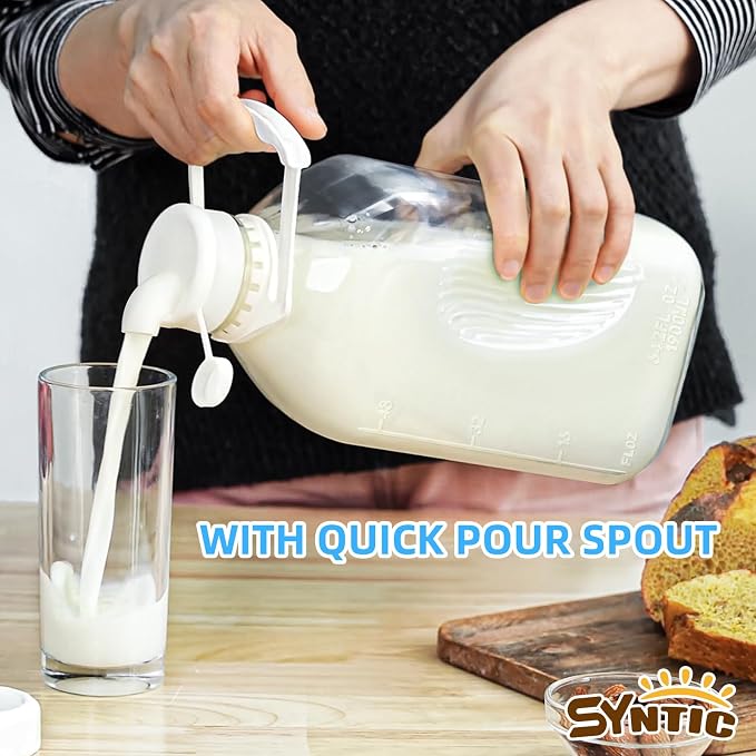 Syntic 64 Oz Glass Milk Bottle - Image 2