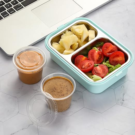 VITEVER Portion Cups With Lids, Small Plastic Containers, Airtight and - Image 6