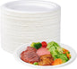 10 in 150 Pack White Compostable Disposable Paper Plates by ECOLipak