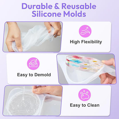HeyClear Coaster Resin Molds Silicone - Image 6