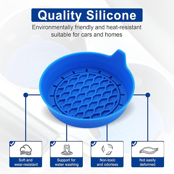 Car Cup Holder Coaster, Silicone Cup Holder Insert, Universal Non-Slip Cup - Image 6