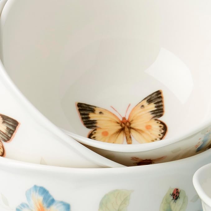 Lenox Butterfly Meadow Porcelain 4-Piece Dessert Bowl Set - Image 2