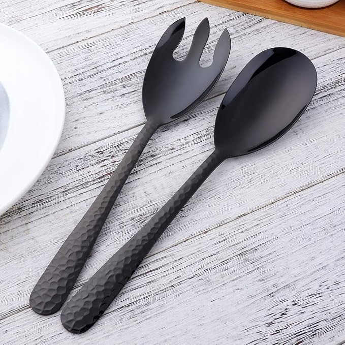 Salad Spoon and Fork Set, 12 Inch Stainless Steel Salad Server, Dishwasher Safe - Image 8