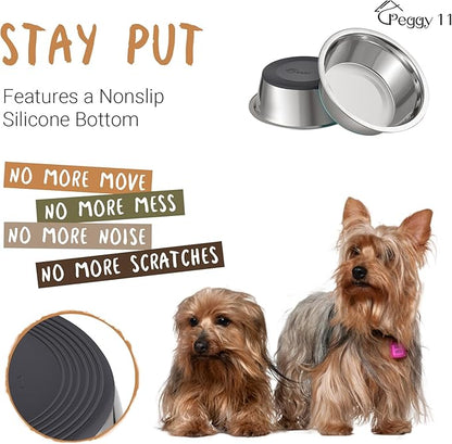 Deep Stainless Steel Anti-Slip Dog Bowls - Image 3