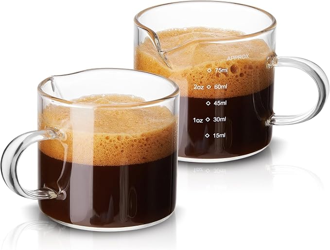 Mfacoy 2 Pack Measuring Cups, 75ML Espresso Cups by Mfacoyisalifestylebrand