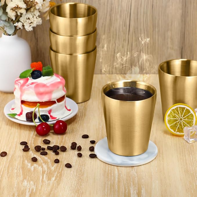 Mimorou 8 Pack Stainless Steel Insulated Cup 10 oz Metal Tumbler Double Wall - Image 5