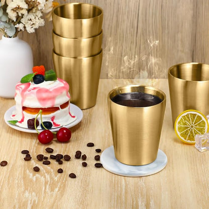 Mimorou 8 Pack Stainless Steel Insulated Cup 10 oz Metal Tumbler Double Wall - Image 5