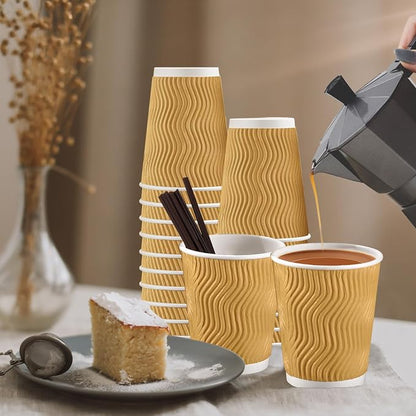 SIUQ 90 Pack 8 oz Disposable Coffee Cups - Image 5