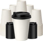 12 oz Coffee Cups with Lids 100 Pack, Party Supplies, To-Go Paper Cups by ECOEXTRA