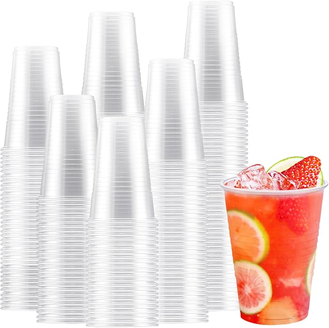 Lamosi 300 Count 16 oz Clear Plastic Cups, Disposable Cold Drinking Cups | by BuyNow