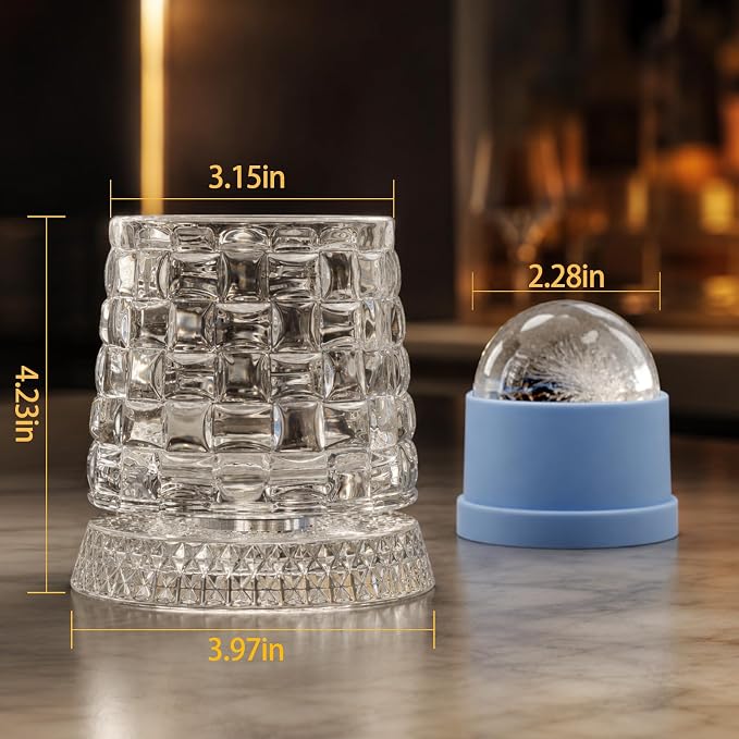 Spinning Whiskey Glasses, Rotating Glass, - Image 7