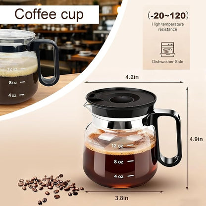 16 oz Clear Glass Coffee Pot Mug - Image 7