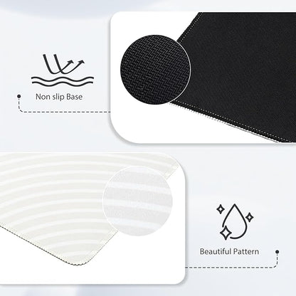 iCasso Big Desk Pad, XXL Extended Gaming Mouse Pad, Large Mouse Pad for Desk Rubber Base Mousepad with Stitched Edges, Keyboard Mouse Mat for Work, Game, Office, Home, Lines