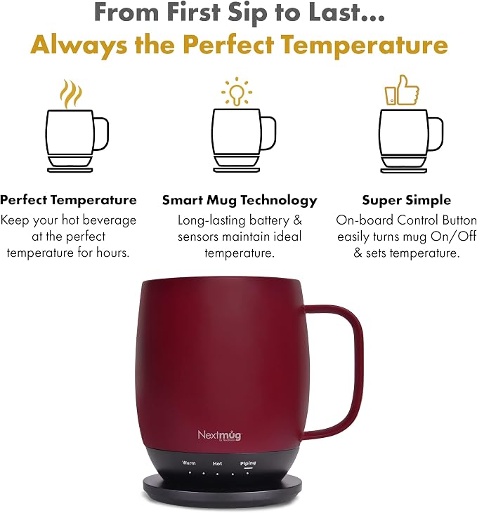 Nextmug - Temperature-Controlled, Self-Heating Coffee Mug - Image 2