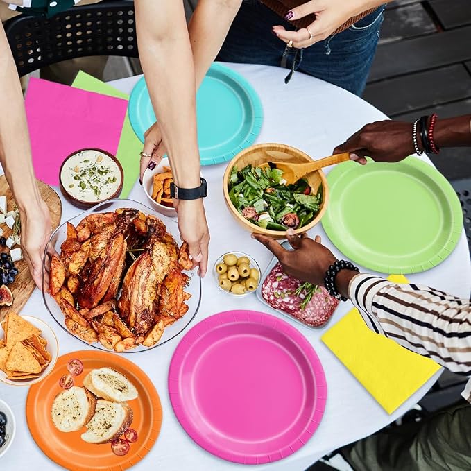 CMUSKO 150pcs Tropical Plates and Napkins - Image 6