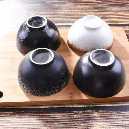 Japanese Style Rice Bowl Set of 4, Creative Ceramic Small Bowls, Reactive Kiln - Image 5