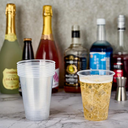 Turbo Bee 16 oz Clear Plastic Cups, Soda & Iced Drinks, Bulk Cups - Image 7