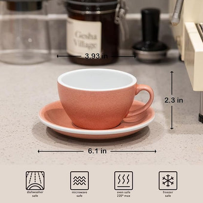 Loveramics Matt Cappuccino Cup, 8 oz Ceramic Latte Art Mug - Image 5
