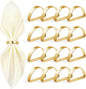 16Pcs Metal Gold Napkin Rings Set, Stainless Steel Metal Gold Napkin Holder, Fall Thanksgiving Christmas Easter Napkins Rings for Table Decor Wedding, Banquet, Party