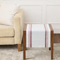 Solino Home 100% Linen Table Runner, 14 x 36 in, Burgundy and White Striped | by SolinoHome