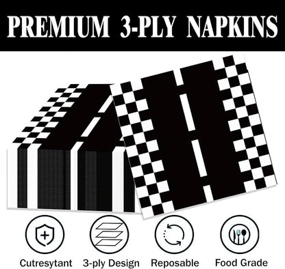 40 Pcs Race Car Party Plates and Napkins Set-9 inch Race Car Paper Dinner - Image 7