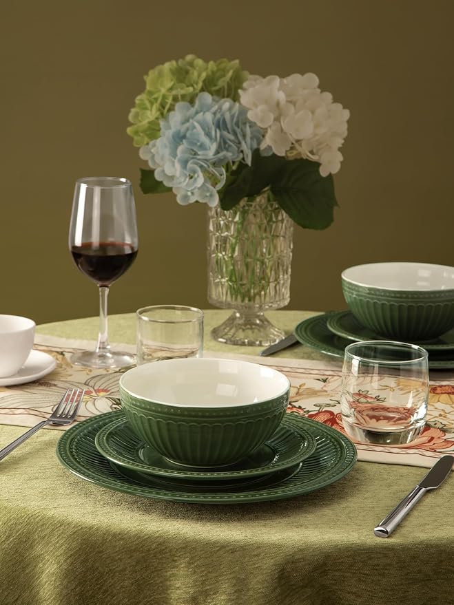 Famiware Ceramic Plates and Bowls Sets, Handmade Dishes Dinnerware - Image 4