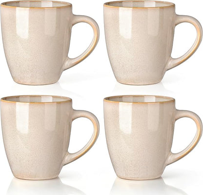 GBhome 12OZ Coffee Mugs Set of 4, Stoneware Coffee Mugs Set, Dishwasher & by GBhome