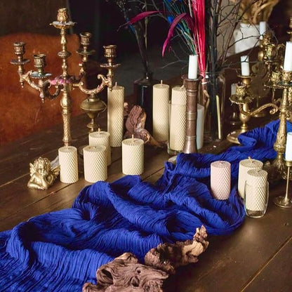 6Pack Royal Blue Cheesecloth Table Runner 17x108 inch Sheer Table Runner | - Image 2