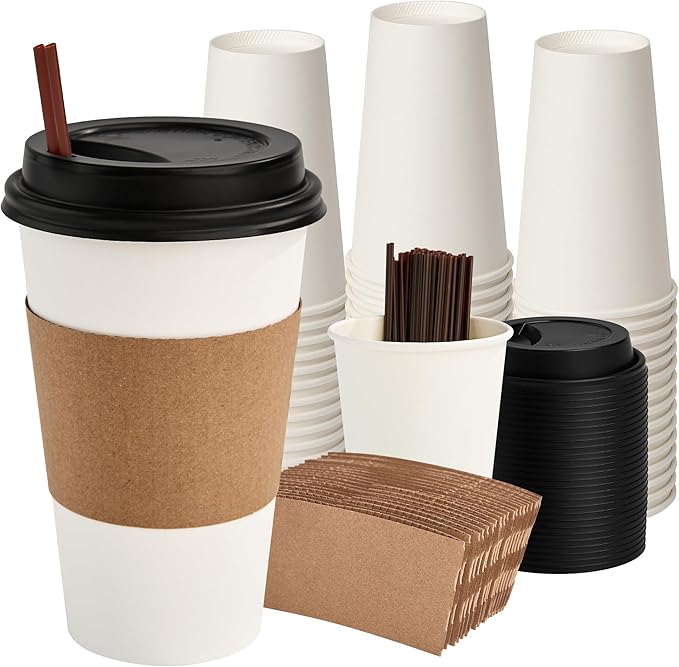 RACETOP 16 oz Paper Coffee Cups by RACETOP