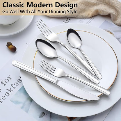 Pleafind 60-Pcs Silverware Set Service - Image 6