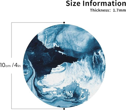 Blue Ocean Marble Coasters Set of 6 Coasters - Image 3