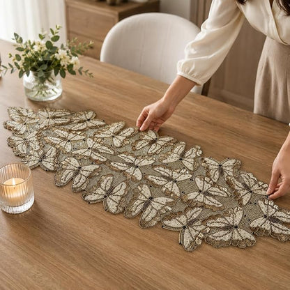 Handmade Beaded Table Runner 13 x 36 Inch, Elegant Dining Table Décor - Image 6