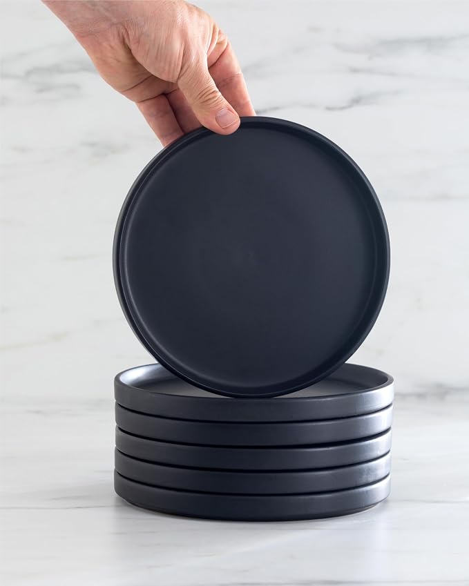 Stoneware Pasta Bowls Set of 4, 7.7" Scratch Resistant Ceramic Pasta Bowls | - Image 8