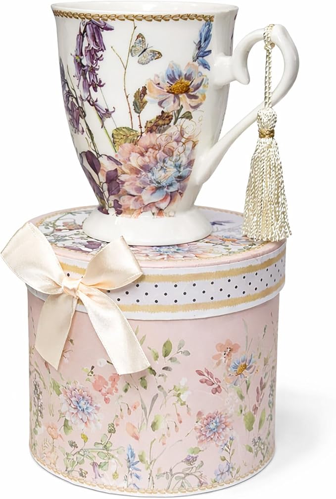 STP GOODS Porcelain Tea/Coffee Cup in Gift Box Fine Porcelain Coffee Cup Tea by STP-Goods