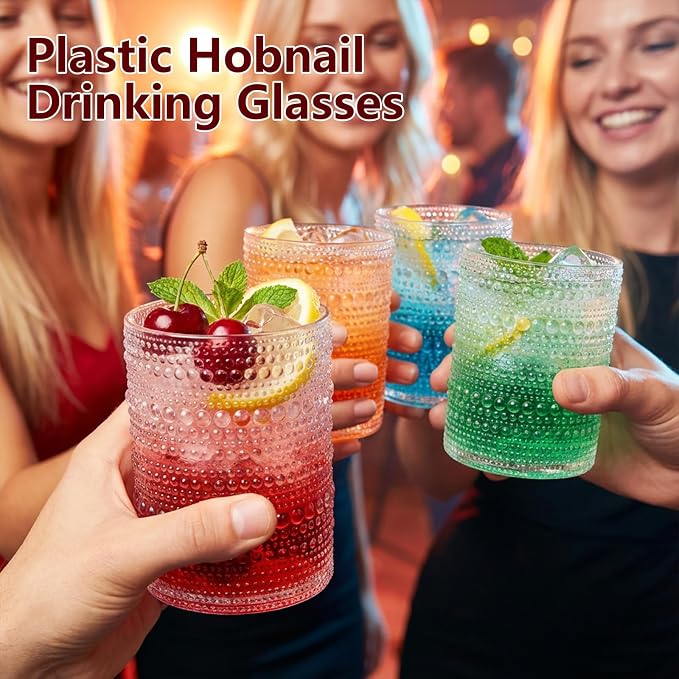 YOUBET 24PCS Plastic Drinking Glasses - Image 9