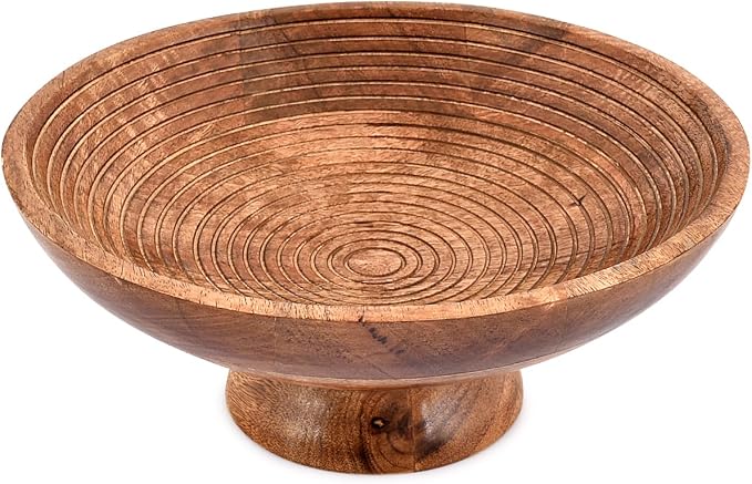 FRUIT BOWL Mango Wood Round Shaped Serving Bowl - Image 2