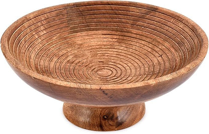 FRUIT BOWL Mango Wood Round Shaped Serving Bowl - Image 2
