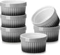 MALACASA Ramekins 6 oz Oven Safe, Small Ceramic Souffle Dishes by MALACASA