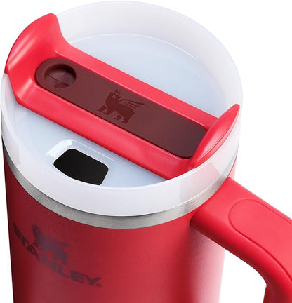 STANLEY Quencher H2.0 Flow State Tumbler, 30 oz, Chili Red | Handle and Straw | - Image 2