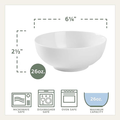 Everyday White Set of 4 Soup Cereal Bowls, 26 oz. - Image 3