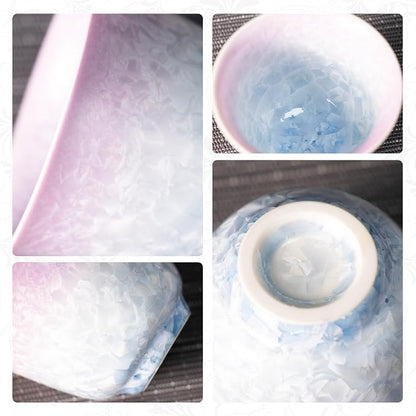 KAMMAK Japanese Tea Cups, 3.4 Oz Small Handmade Ceramic Teacups, Loose Leaf and - Image 4