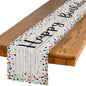 Artoid Mode Polka Dot Wood Happy Birthday Table Runner, Seasonal Kitchen Dining by ArtoidMode