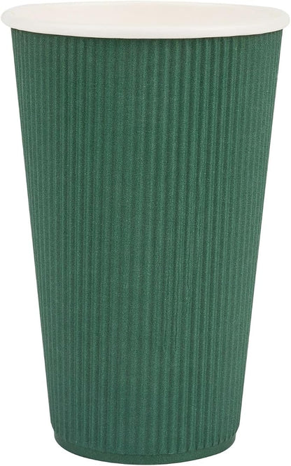 Restaurantware Ripple Wall Coffee Cups 500 Count 16 Ounce Insulated Forest - Image 2