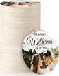 100 Pack Personalized Wedding Coasters, Custom Cardboard Coasters for Drinks with Photo Print and Text, Keepsake Wedding Favors and Gifts for Couples, 3.95" Round (Design 9)